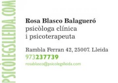 Rosa Blasco Balaguero Psicologa Clinica Psicoterapeuta